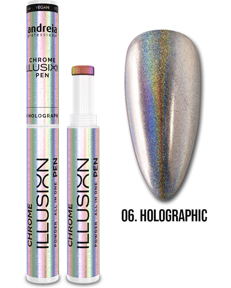 Andreia Chrome Illusion Bolígrafo con Efecto Cromado 0,5GR 06. Holographic