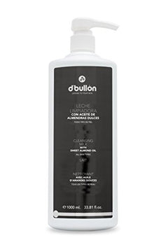 B D. BULLON Leche Facial Limpiadora con Aceite de Almendras Dulces Ecológico, Limpiador Facial, Desmaquillante Facial, Eliminar Maquillaje, Vegano, Único, 1000 Mililitros