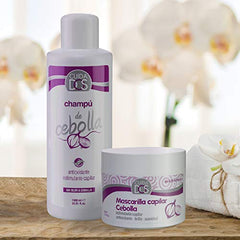 Cuidados Mascarilla de cebolla. Reduce la grasa. Estimulante capilar. Antioxidante cabello. Purificante. Todo tipo de cabello. Aceite de Macadamia - 300 ml