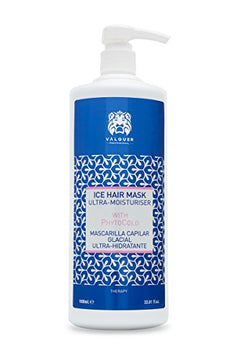 Válquer Premium Ice Hair Mask Mascarilla Capilar Efecto Hielo Ultrahidratante, Sin Sulfatos, Sin Sal, Sin Parabenos, Sin Sulfatos, Cabellos Secos, Hidratación Capilar, Único, 1 Litro