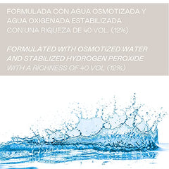 Valquer Profesional Oxigenada Estabilizada en Crema, 40 Volumenes (12%). Coloración capilar permanente. Uso profesional peluquería. Formulación vegana - 500 Ml