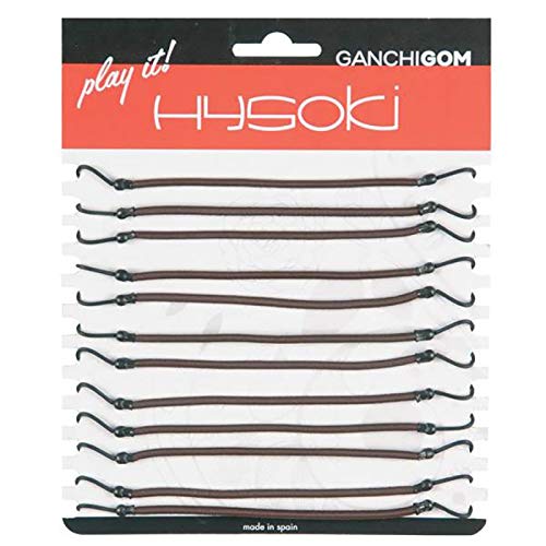 GOMA CON GANCHO MARRON (12unid.)