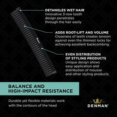 Denman, Peine (D12, Negro) - 20 gr.