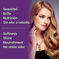 Cuidados Mascarilla de cebolla. Reduce la grasa. Estimulante capilar. Antioxidante cabello. Purificante. Todo tipo de cabello. Aceite de Macadamia - 300 ml