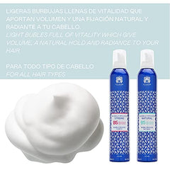 Valquer Profesional Espuma Mousse Natural. Espuma de fijación cabello 300 ml
