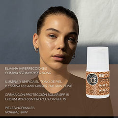 Cuidados BB Cream con protector solar SPF 15 . Elimina imperfecciones. Crema facial con color. Hidratación y nutrición 24 horas. Tono uniforme- 50 ml