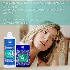 Valquer Profesional Oxigenada Premium Ultra-Cremosa 40 Vol (12%). Agua oxigenada para tintes. coloración capilar permanente - 1000 ml