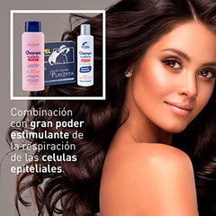 Champú familiar de placenta para tratamiento de caída del cabello, caspa y grasa. Combate seborrea. Cabellos frágiles y quebradizos. Sin parabenos - 500 ml