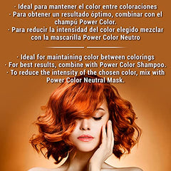 Válquer Professional Mascarilla Power Color cabellos teñidos. Vegano y sin sulfatos (Neutro). Potenciador color pelo- 275 ml