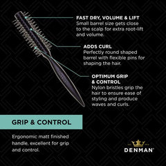 Denman D73 Radial Hairbrush Flexible Pins