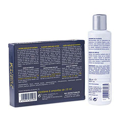 Pack capilar con loción capilar 6 ampollas de 15 ml + champú de 200 ml a base de placenta. Combate la caspa, grasa, seborrea y caída del cabello. Cabellos frágiles y quebradizos