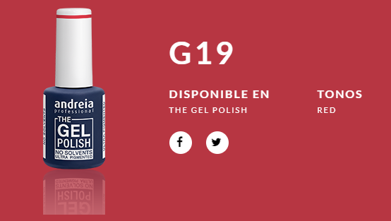 Andreia esmaltes the gel polish - ultra pigmentado 10,5ml, G019