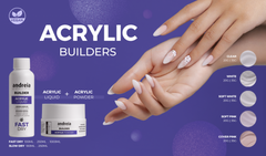 Andreia esmaltes, acrylic powder clear- polvo acrílico para uñas 35 gr.  Soft white