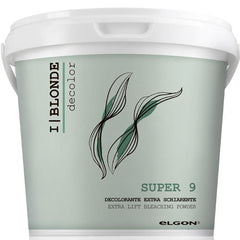 Polvos decolorantes de cabello ELGON I Blonde bleach super 9, decoloración en polvo acabado no-yellow, Pack 500 gr