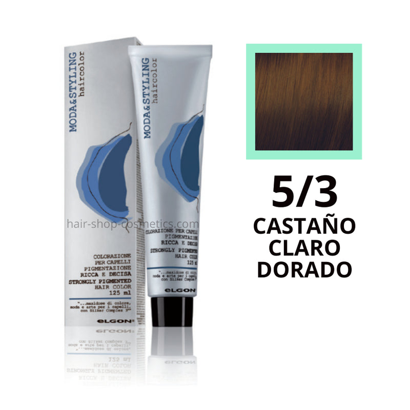 Tinte elgon profesional moda styling, Dorados 5/3 CASTAÑO CLARO DORADO 125 ml